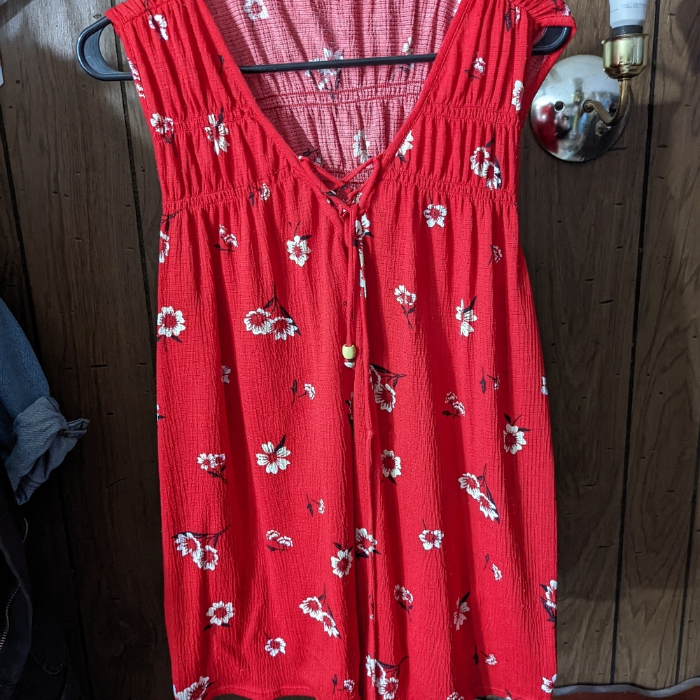 Sleeveless Red Top